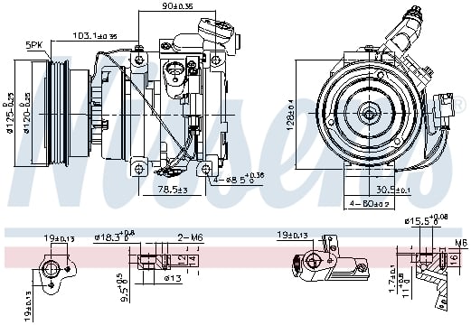 Compresor AC clima TOYOTA AVENSIS, AVENSIS VERSO, RAV 4 II 2.0D 1intre 1999-2005