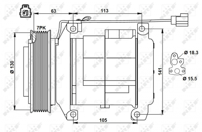 Compresor aer conditionat AC potrivit HONDA ACCORD VII 2.0 02.03-05.08