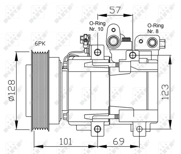 Compresor aer conditionat AC potrivit HYUNDAI HIGHWAY, SANTA FE I, SONATA IV, TRAJET, TRAJET MINIVAN, XG; KIA MAGENTIS I 2.0-2.7 12.98-07.08