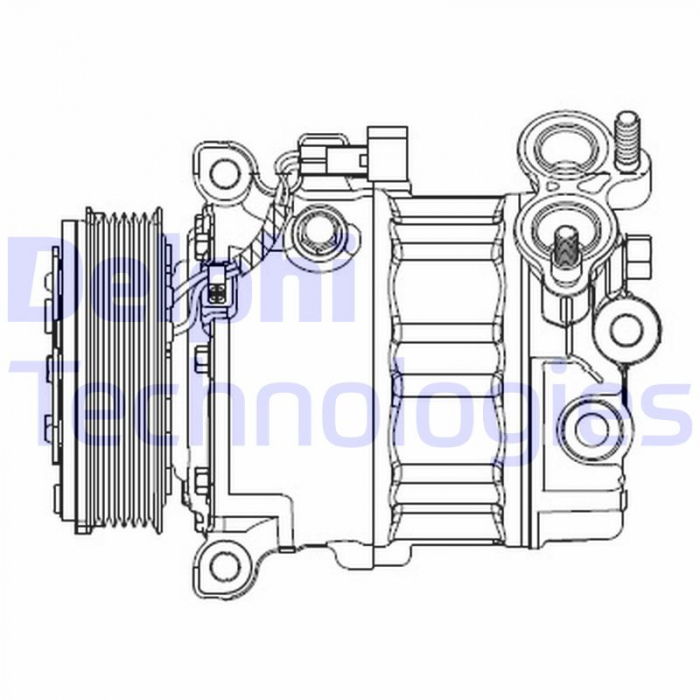 Compresor clima auto aer conditionat potrivit VOLVO S60 II, V40, V60 I; FORD C-MAX II, FOCUS III, GALAXY II, GALAXY MK II, GRAND C-MAX, MONDEO IV, S-MAX 1.6D 2.0D 07.10-