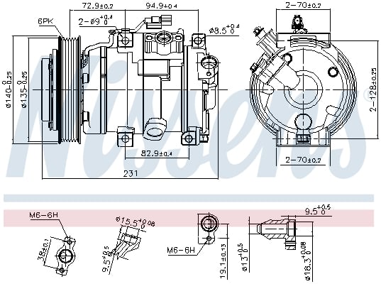 Compresor climatizare aer conditionat potrivit ACURA MDX; HONDA ODYSSEY, PILOT 3.5 3.7 09.05-