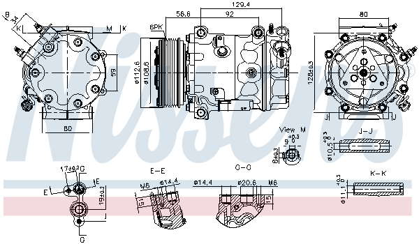 Compresor climatizare aer conditionat potrivit CITROEN JUMPER; PEUGEOT BOXER 2.0D 07.15-