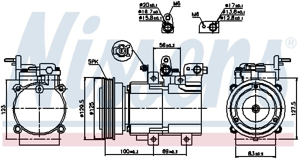 Compresor climatizare aer conditionat potrivit HYUNDAI HIGHWAY, SANTA FE I, TRAJET, TRAJET MINIVAN, XG; KIA SORENTO I 2.0-2.7 12.98-06.09