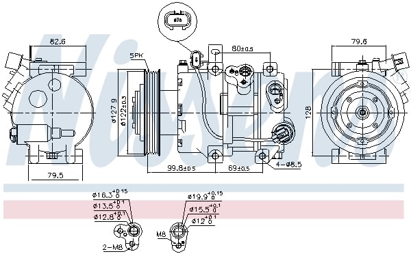 Compresor climatizare aer conditionat potrivit HYUNDAI I40 I, I40 I CW 1.7D 07.11-05.19