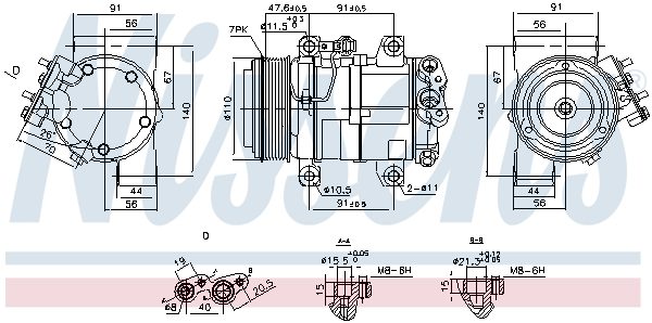 Compresor climatizare aer conditionat potrivit INFINITI QX56, QX80; NISSAN PATROL VI 5.6 09.03-