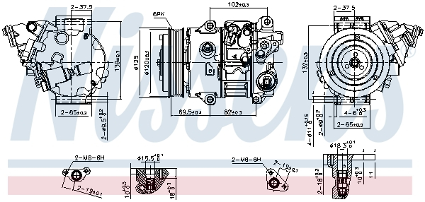 Compresor climatizare aer conditionat potrivit LEXUS ES; TOYOTA CAMRY 2.0 2.5 09.11-