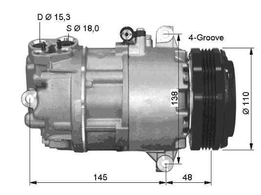 Compresor climatizare potrivit BMW 3 (E46), X3 (E83), Z4 (E85), Z4 (E86) 1.9-3.2 12.99-08.08