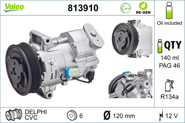 Compresor climatizare potrivit CHEVROLET CRUZE; OPEL ASTRA J, ASTRA J GTC, INSIGNIA A 1.6 1.8 2.0D 07.08-