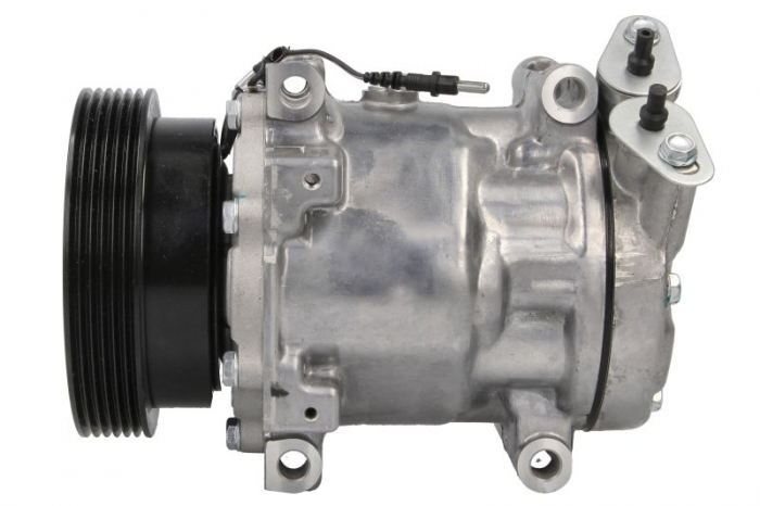 Compresor climatizare potrivit DACIA DUSTER, DUSTER SUV, LOGAN, LOGAN EXPRESS, LOGAN MCV, SANDERO; RENAULT CLIO II, DUSTER, LOGAN I, LOGAN STEPWAY II 1.2-1.6LPG 09.98-