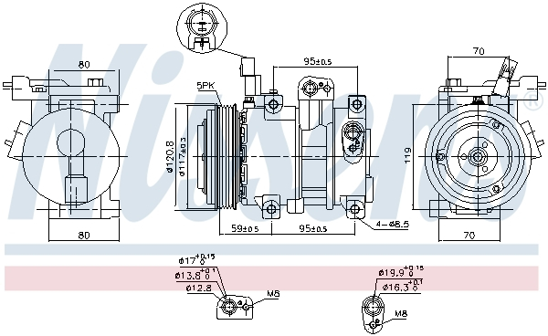 Compresor climatizare potrivit HYUNDAI I20 I 1.2 1.2LPG 09.08-12.15