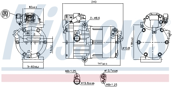 Compresor climatizare potrivit HYUNDAI IONIQ; KIA CEED, NIRO, NIRO I, XCEED 1.6H 03.16-