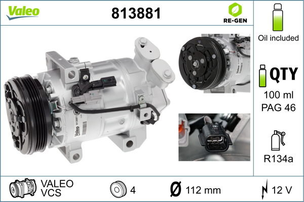 Compresor climatizare potrivit RENAULT CLIO IV, CLIO IV HATCHBACK 1.2 1.2LPG 11.12-08.21