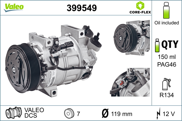 Compresor climatizare potrivit RENAULT LAGUNA, LAGUNA III 2.0 10.07-12.15