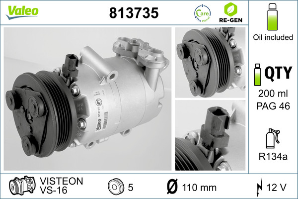 Compresor climatizare potrivit VOLVO C30, S40 II, V50; FORD C-MAX, FOCUS C-MAX, FOCUS II, FOCUS II KOMBI 1.4-2.0ALK 10.03-12.12