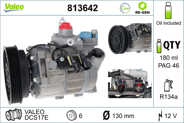 Compresor climatizare potrivit VOLVO S60 II, S80 II, V60 I, V70 III, XC60 I, XC70 II, XC90 I 3.0 3.2 4.4 01.05-12.18