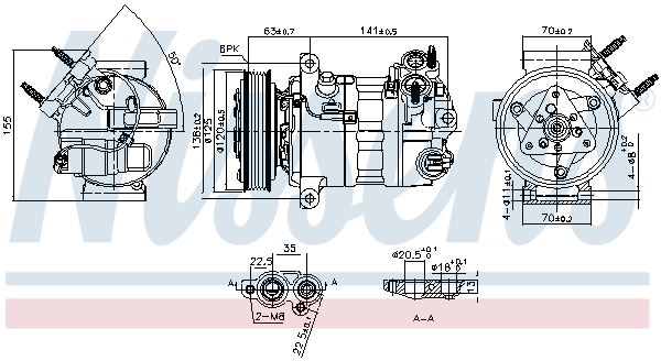 Compresor climatizare potrivit VOLVO S60 II, S90 II, V40, V90 II, XC60 I, XC90 II 1.5-2.0H 05.14-
