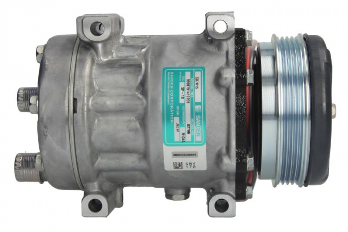 Compresor climatizare (R134a) potrivit NEW HOLLAND TD 60 STRADDLE MOUNT, TD 60D PLUS, TD 65B, TD 70 STRADDLE MOUNT, TD 70D PLUS, TD 80 STRADDLE MOUNT, TD 80D PLUS, TD 90 STRADDLE MOUNT [4]