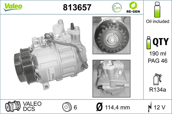 Compresor climatizare (reconditonat) potrivit MERCEDES C (C204), C (CL203), C T-MODEL (S203), C T-MODEL (S204), C (W203), C (W204), CLK (A209), CLK (C209) 2.0-6.0 02.98-