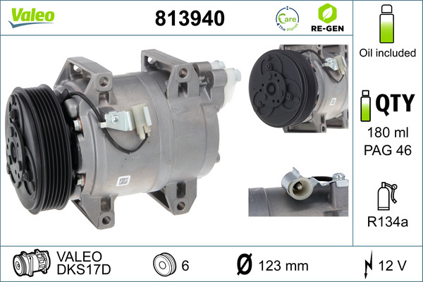 Compresor climatizare (reconditonat) potrivit MERCEDES SLK (R171); VOLVO S60 I, S80 I, V70 II, XC70 I, XC90 I 2.0-3.5 05.98-12.14