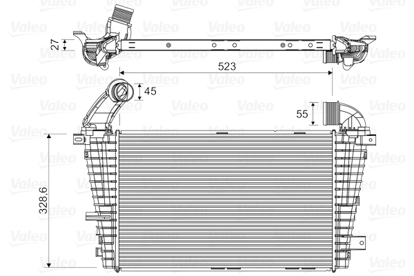 Compresor intercooler (fara valva EGR) potrivit OPEL ASTRA H, ASTRA H CLASSIC, ASTRA H GTC, ASTRA H KOMBI 1.7D 02.07-