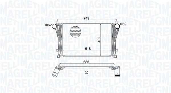 Compresor intercooler potrivit AUDI A3, Q2, Q3, TT; SEAT ATECA, LEON, LEON SC, LEON ST, LEON HATCHBACK; SKODA KAROQ, KODIAQ I, OCTAVIA III, SUPERB III; VW ARTEON, ARTEON SHOOTING BRAKE 1.2-2.0D 04.12-