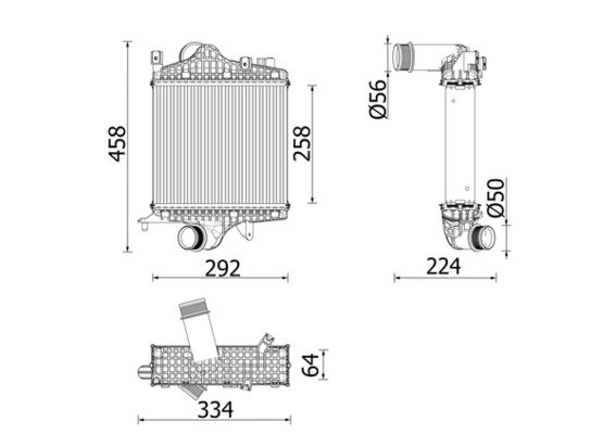 Compresor intercooler potrivit AUDI Q7 2.0 08.15-