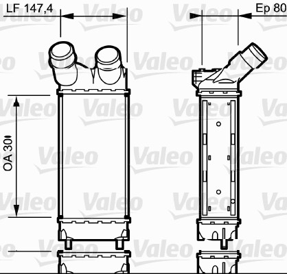 Compresor intercooler potrivit CITROEN BERLINGO, BERLINGO MULTISPACE, BERLINGO/MINIVAN; PEUGEOT PARTNER, PARTNER TEPEE, PARTNER/MINIVAN 1.6D 04.08- [3]