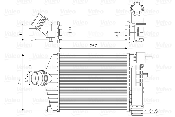 Compresor intercooler potrivit DACIA DUSTER, DUSTER SUV; RENAULT CAPTUR I, CLIO IV, CLIO IV HATCHBACK, CLIO IV KOMBI 0.9-1.5D 11.12-