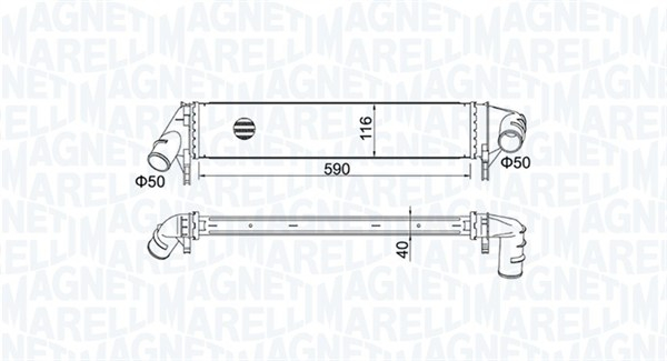Compresor intercooler potrivit DACIA DUSTER, LOGAN, LOGAN EXPRESS, LOGAN MCV, SANDERO 1.5D 09.05-