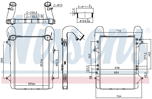 Compresor intercooler potrivit DAF XF 105 MX300/MX340/MX375 dupa 2005 [3]