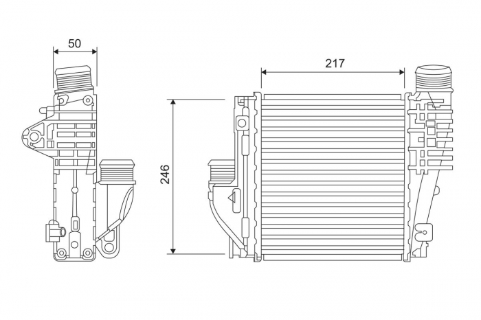 Compresor intercooler potrivit DS DS 4 II, DS 7, DS 9; CITROEN BERLINGO, BERLINGO MINIVAN, C3 AIRCROSS II, C4 CACTUS, C4 GRAND PICASSO II, C4 III, C4 PICASSO II, C4 SPACETOURER 1.2-2.0D 02.13-
