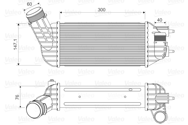 Compresor intercooler potrivit DS DS 5; CITROEN C4 GRAND PICASSO I, C4 II, C4 PICASSO I, DS4, DS5; PEUGEOT 3008, 3008 I, 308, 308 I, 5008, 5008 I 2.0D 2.0DH 09.07-