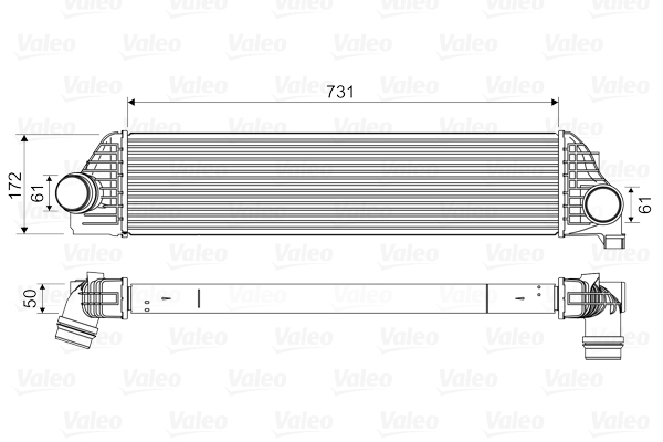 Compresor intercooler potrivit FORD C-MAX; NISSAN NV400; OPEL MOVANO B; RENAULT MASTER III 1.6D 2.3D 02.07-