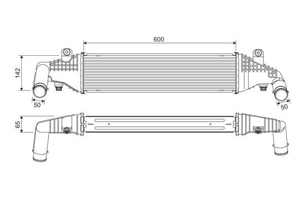 Compresor intercooler potrivit FORD FOCUS C-MAX; MAZDA 3 1.6D 2.0D 10.03-12.09