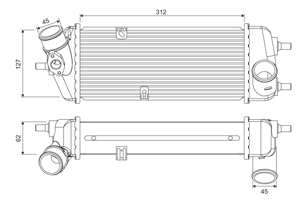 Compresor intercooler potrivit HYUNDAI ACCENT III; KIA RIO II 1.5D 03.05-12.11