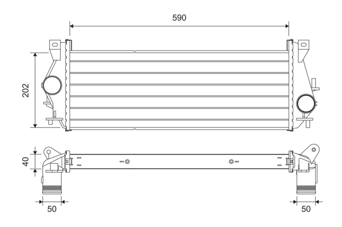 Compresor intercooler potrivit LAND ROVER DEFENDER 2.2D 2.4D 2.5D 06.98-02.16