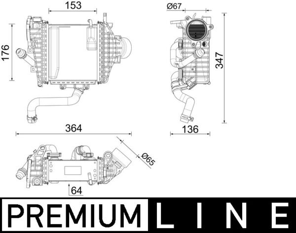 Compresor intercooler potrivit MERCEDES GLE (C167), GLE (V167) 2.0D 2.0DH 10.18-03.23