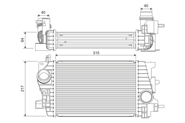 Compresor intercooler potrivit OPEL MERIVA B 1.6D 1.7D 06.10-03.17