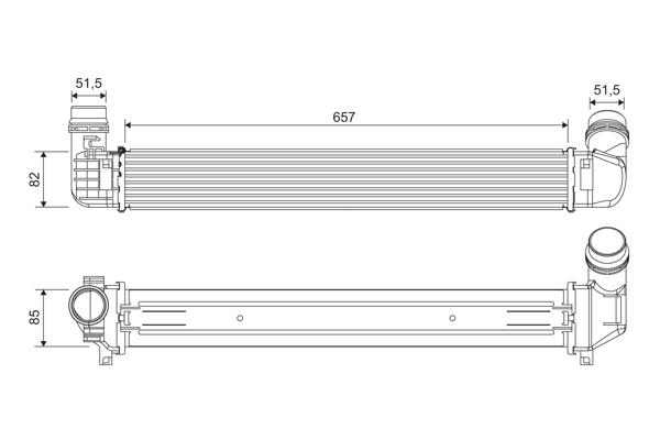 Compresor intercooler potrivit RENAULT FLUENCE, MEGANE III 1.5D 1.6 2.0 11.08-