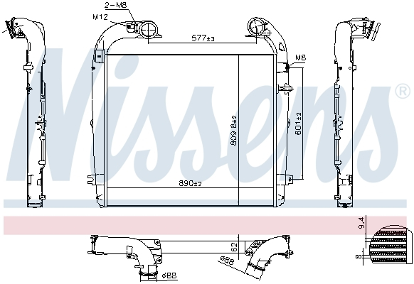 Compresor intercooler potrivit SCANIA G I, P I, R I DC09.108-DC9.39 2004-2019 [3]