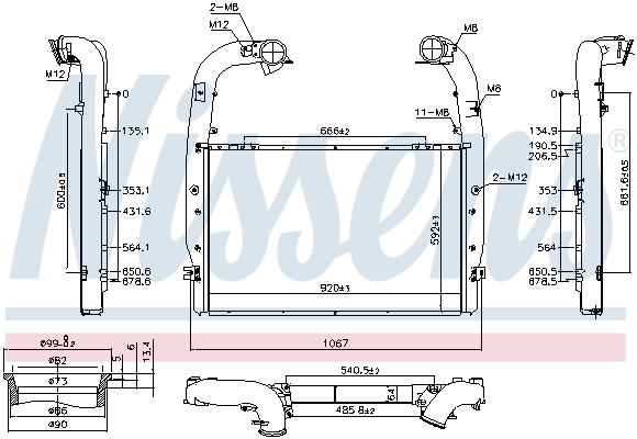 Compresor intercooler potrivit SCANIA G I, R I DC09.108-DC9.39 2004-2019 [3]