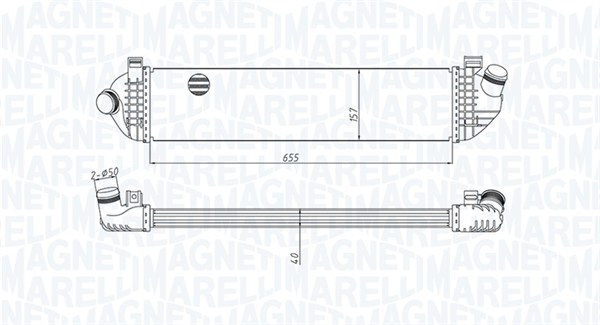 Compresor intercooler potrivit VOLVO C30, V50 1.6D 2.5 03.05-12.12