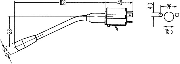 Comutator coloana directie (Claxon; Indicatorii) potrivit DEUTZ FAHR D 01.68- [4]