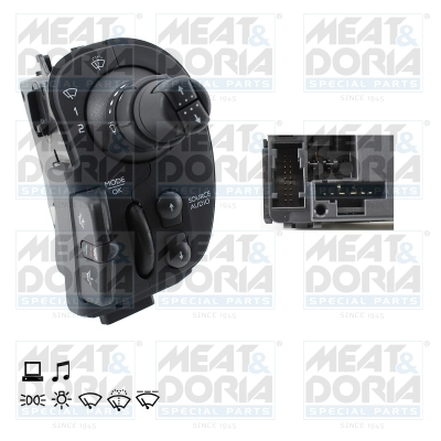 Comutator coloana directie (control computer; control radio; lumini; stergatoare) potrivit RENAULT KANGOO BE BOP, KANGOO EXPRESS, KANGOO II 02.08-