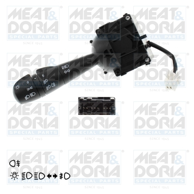 Comutator coloana directie (indicatori; lumini) potrivit DACIA DOKKER, DUSTER, LOGAN II, LOGAN MCV II, SANDERO II; RENAULT CAPTUR I, CLIO IV, LOGAN STEPWAY II, SANDERO STEPWAY II 10.10-