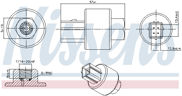 Comutator presiune aer conditionat potrivit alfa romeo spider; fiat brava, bravo i, marea, multipla, palio, siena, strada; lancia y 1.0-3.0 04.95-