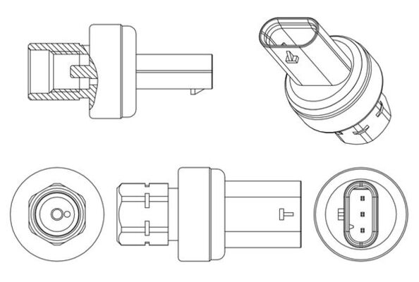 Comutator presiune aer conditionat potrivit CHRYSLER 300C, PACIFICA, VOYAGER V; DODGE CALIBER, JOURNEY; JEEP CHEROKEE, COMPASS, GLADIATOR, GRAND CHEROKEE, GRAND CHEROKEE IV 2.0-6.4 dupa 2006 [2]
