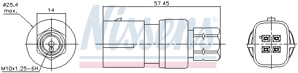 Comutator presiune aer conditionat potrivit FORD COUGAR, KA, MONDEO III, STREET KA 1.3-3.0 09.96-11.08