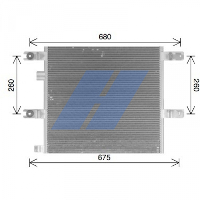 Condensator A/C 500x478x16 potrivit RVI C, D; VOLVO FE, FE II 12.09- [3]