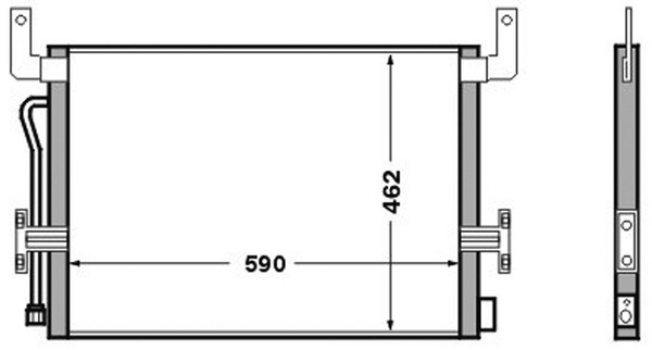 Condensator A C 588x457x16 potrivit RVI KERAX, PREMIUM 04.96-